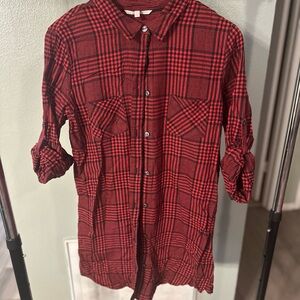 Victoria’s Secret Red Plaid Sleep Shirt